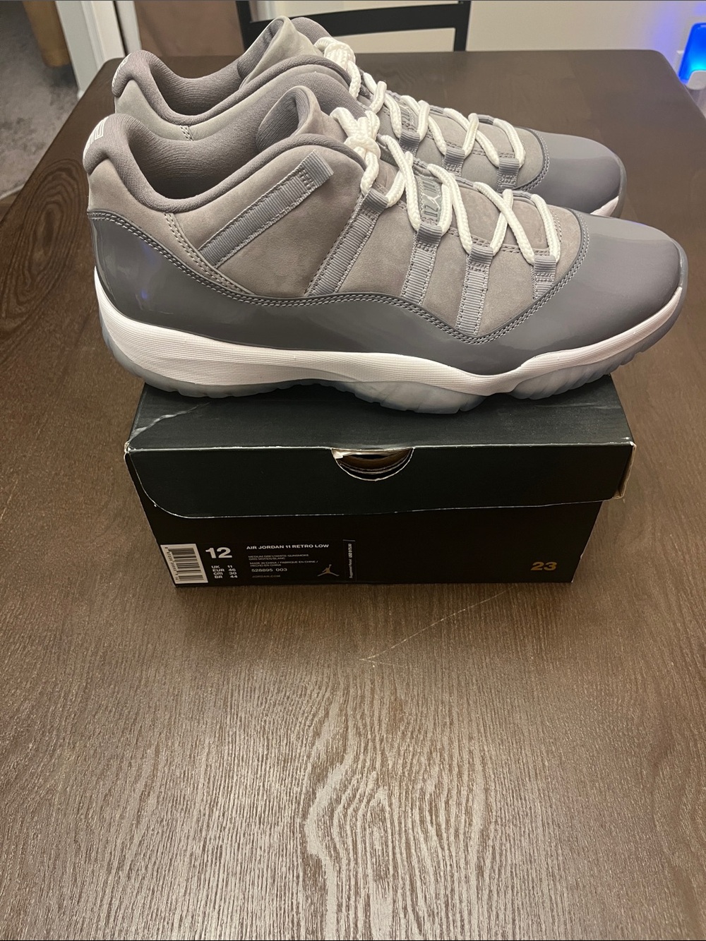 Jordan 11 Retro Low Grey White Men’s Shoes